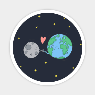 BFF Earth And Moon Magnet